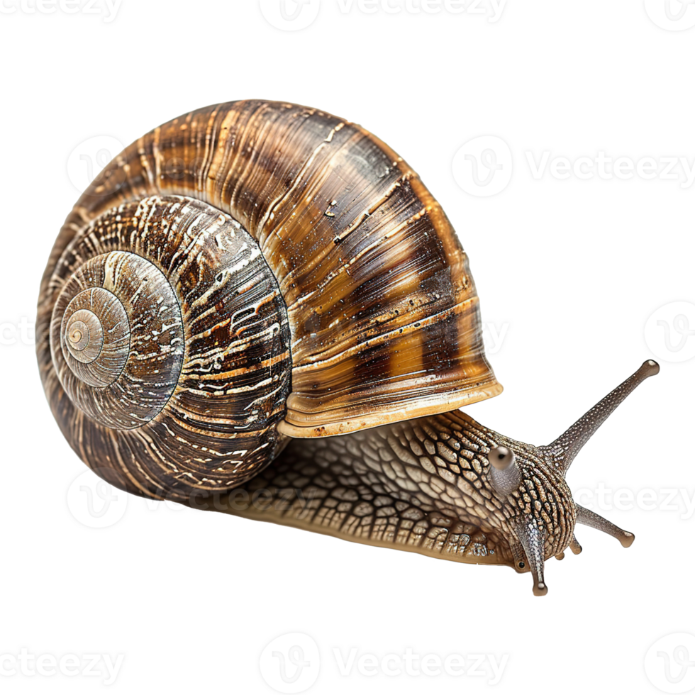 AI generated Snail isolated on transparent background png