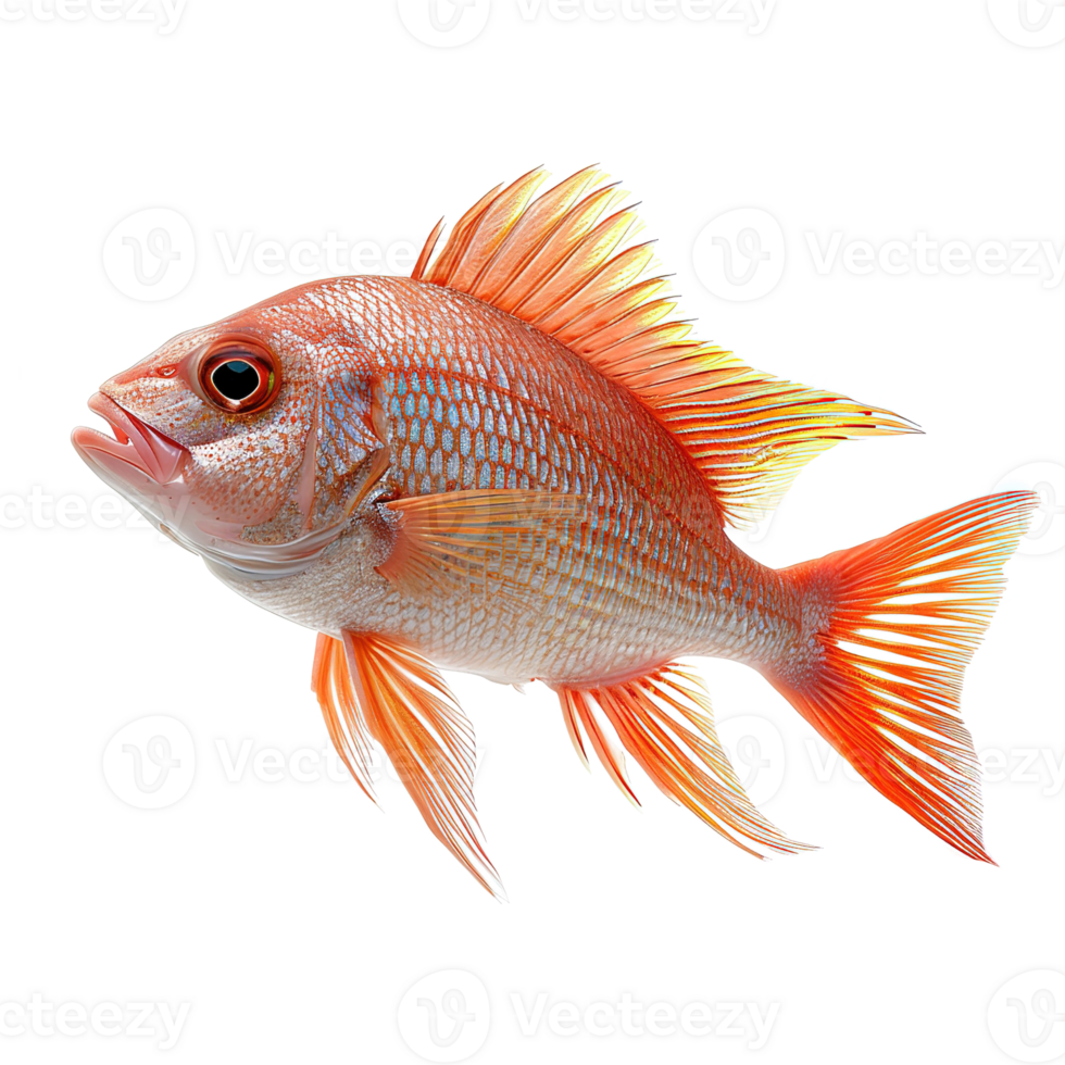 AI generated Red snapper fish isolated on transparent background png
