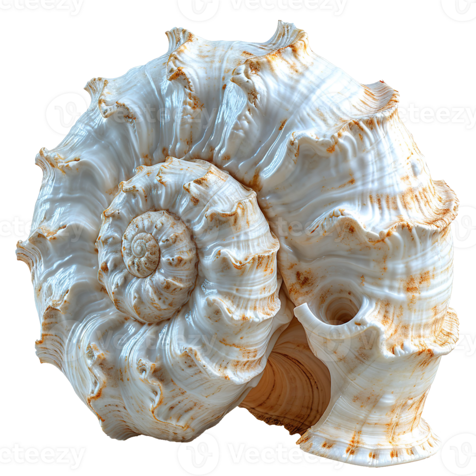 AI generated Spiral shell isolated on transparent background png