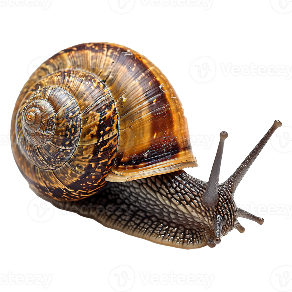 AI generated Snail isolated on transparent background png