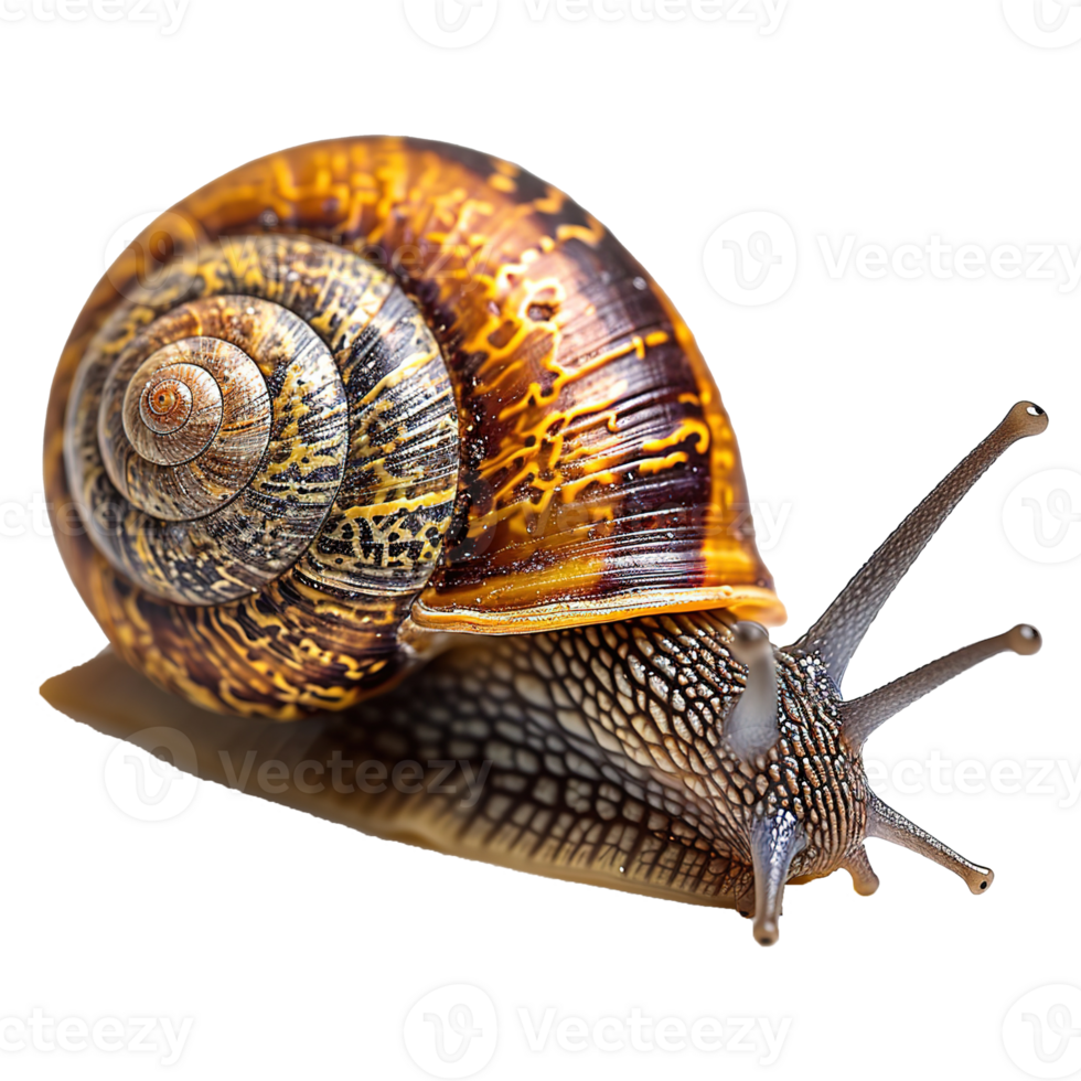 AI generated Snail isolated on transparent background png