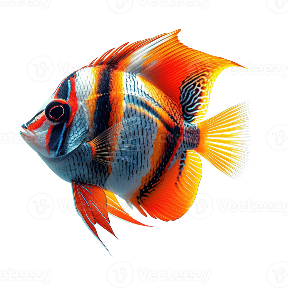 AI generated Tropical fish isolated on transparent background png