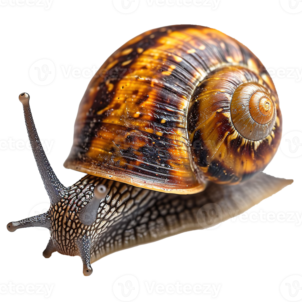 AI generated Snail isolated on transparent background png