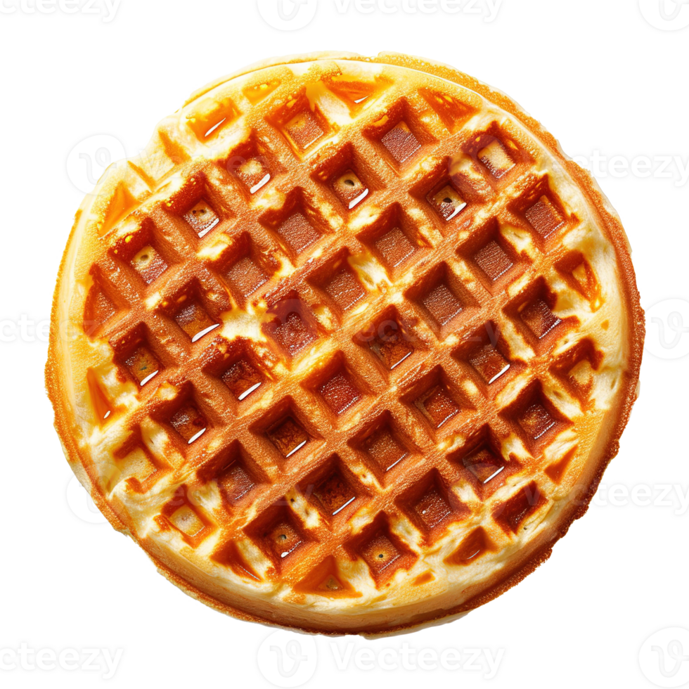 AI generated Belgian waffle isolated on transparent background png