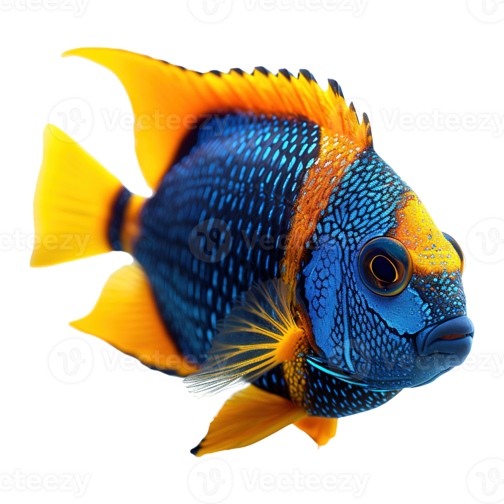 AI generated Tropical fish isolated on transparent background png