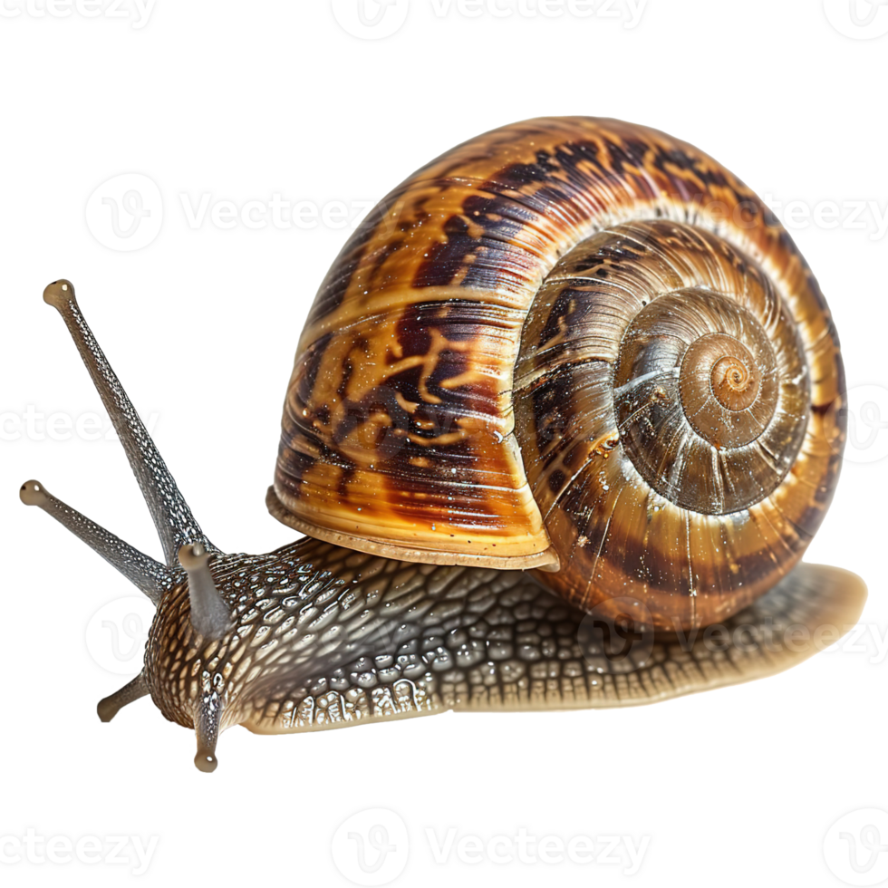 AI generated Snail isolated on transparent background png