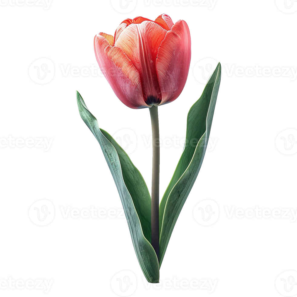 AI generated Tulip flower isolated on transparent background png