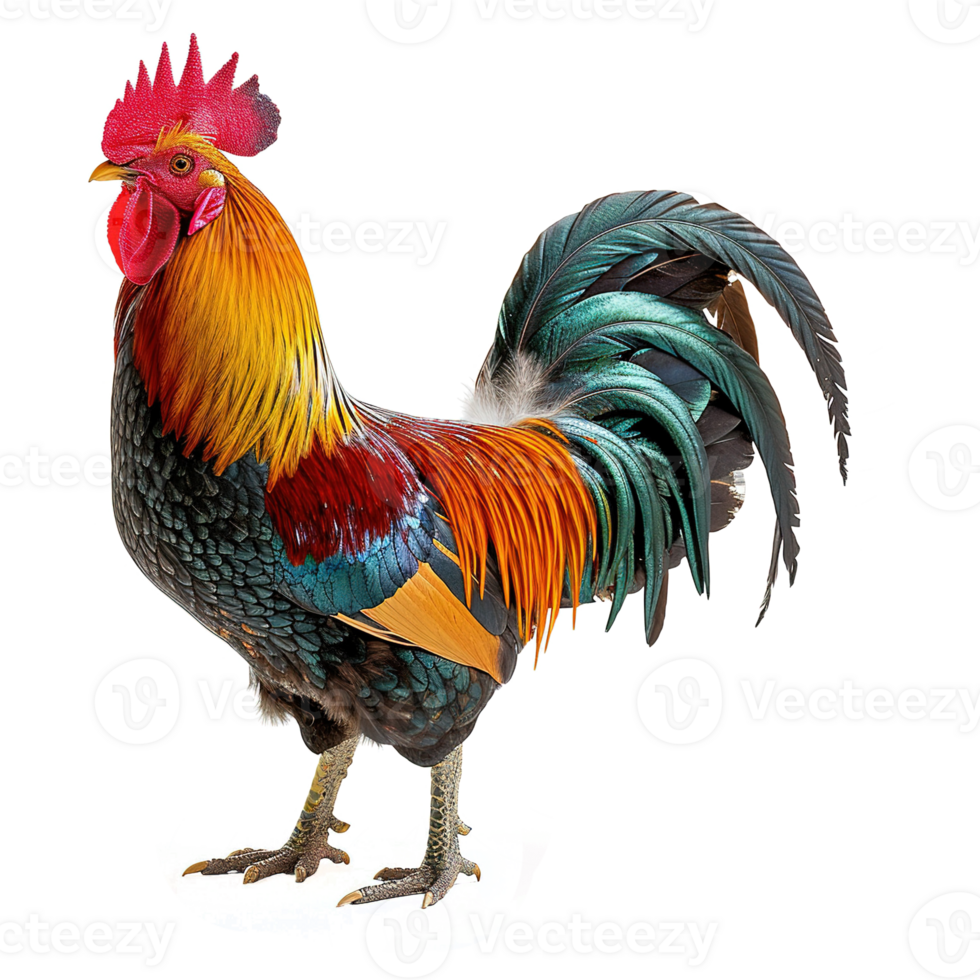 AI generated Rooster isolated on transparent background png