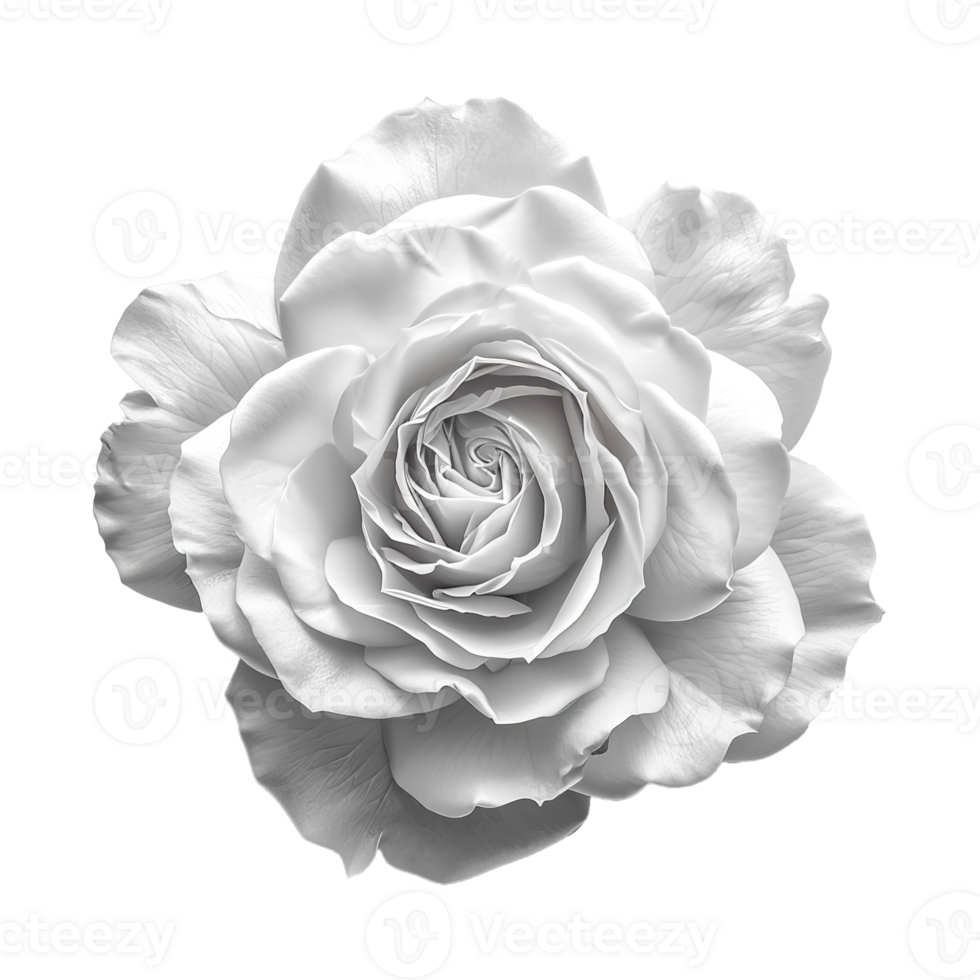 AI generated White rose flower isolated on transparent background png