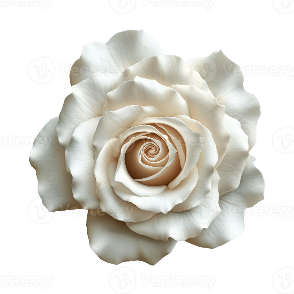 AI generated White rose flower isolated on transparent background png