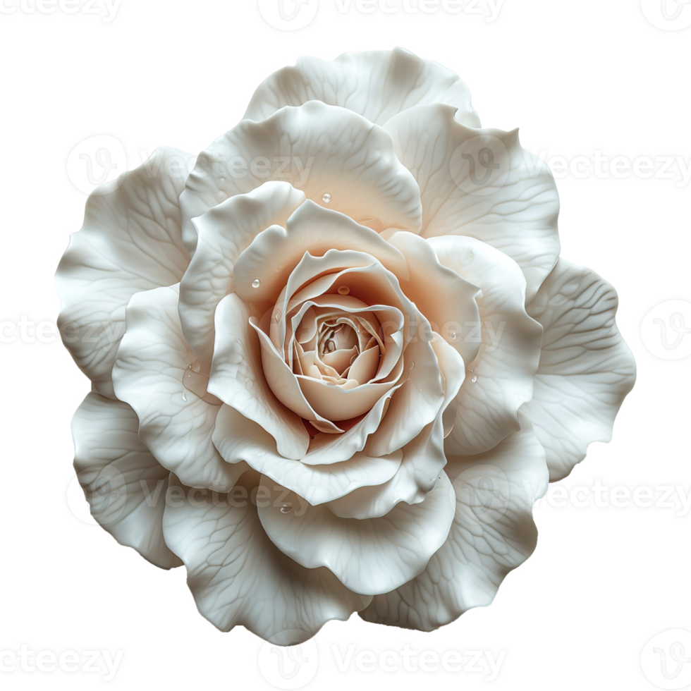 AI generated White rose flower isolated on transparent background png