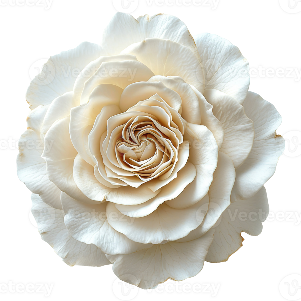 AI generated White rose flower isolated on transparent background png