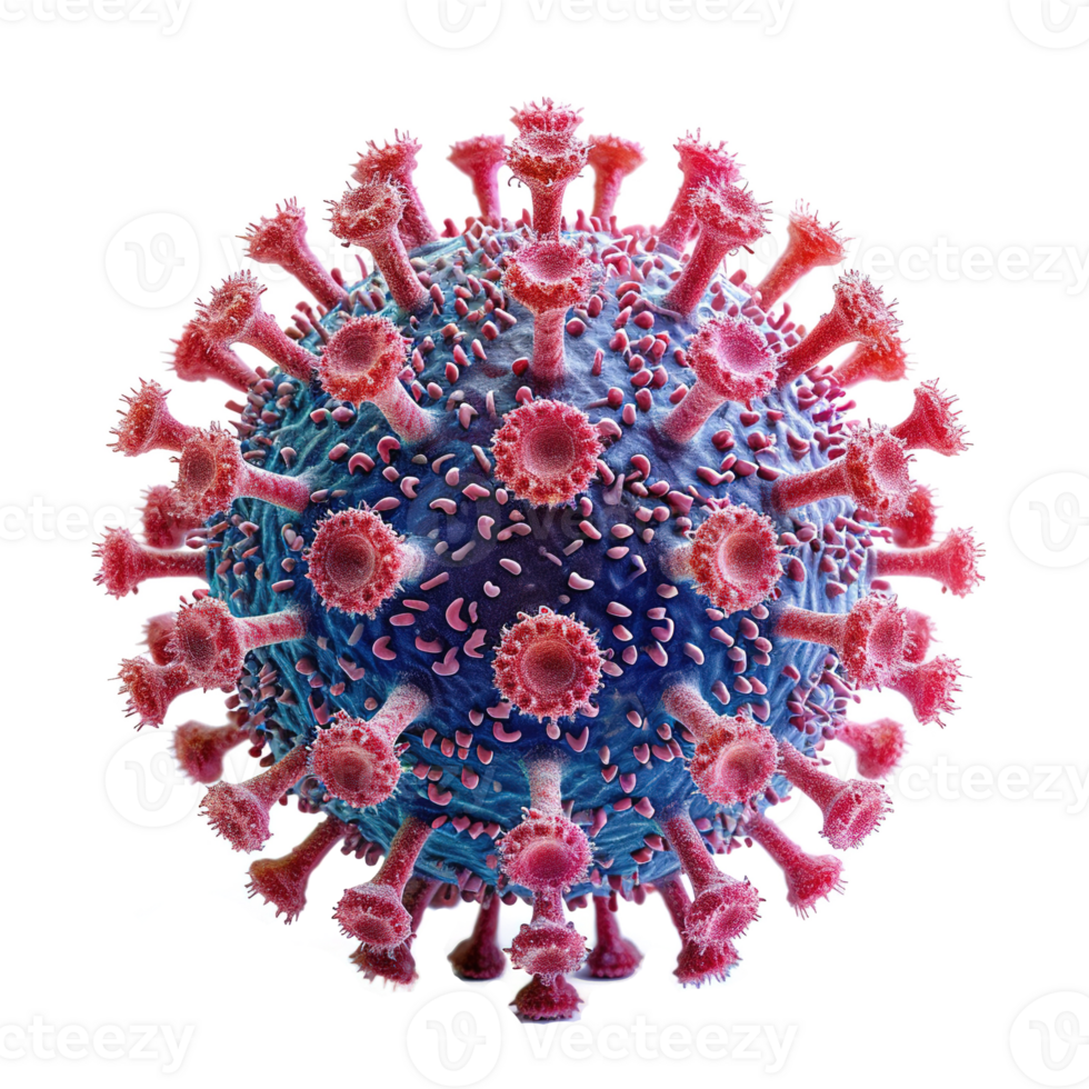 AI generated Virus cell isolated on transparent background png