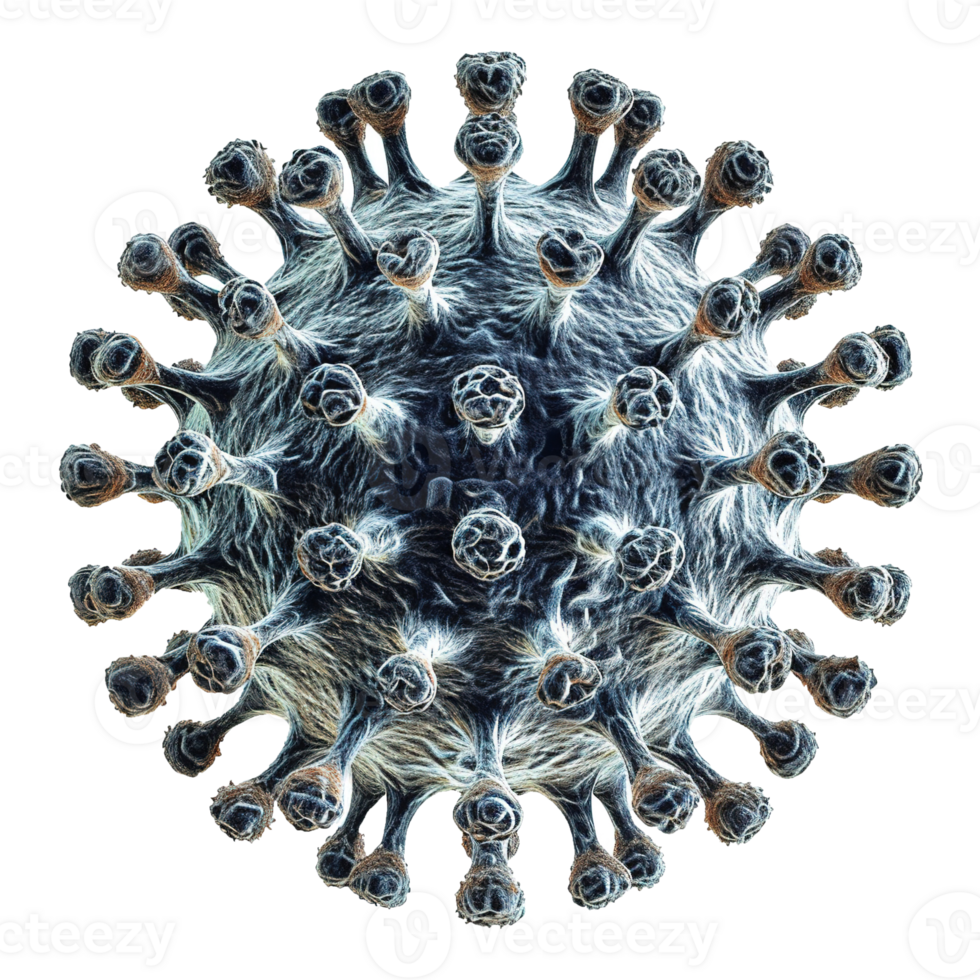 ai genererad virus cell isolerat på transparent bakgrund png