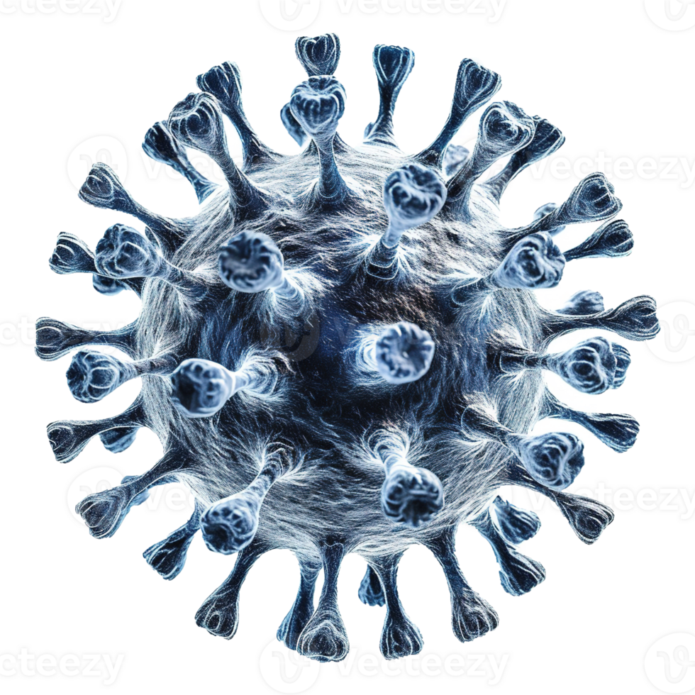 ai genererad virus cell isolerat på transparent bakgrund png