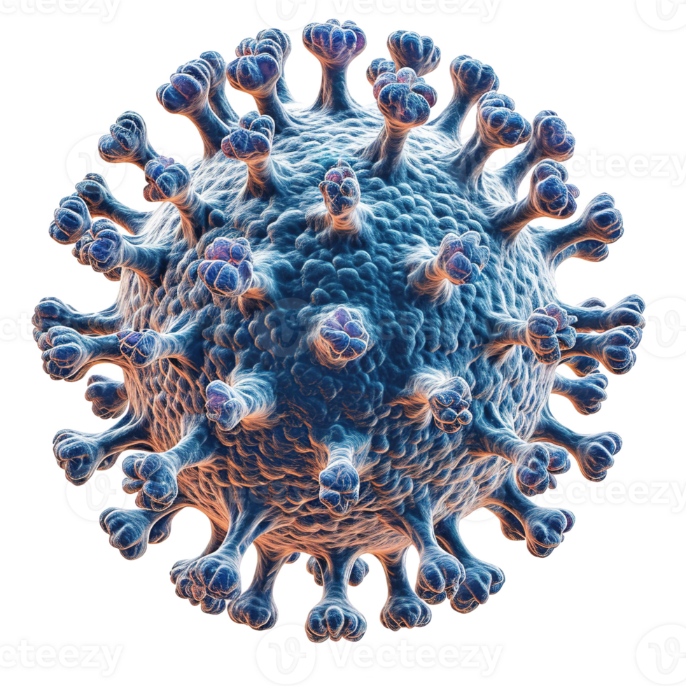 AI generated Virus cell isolated on transparent background png