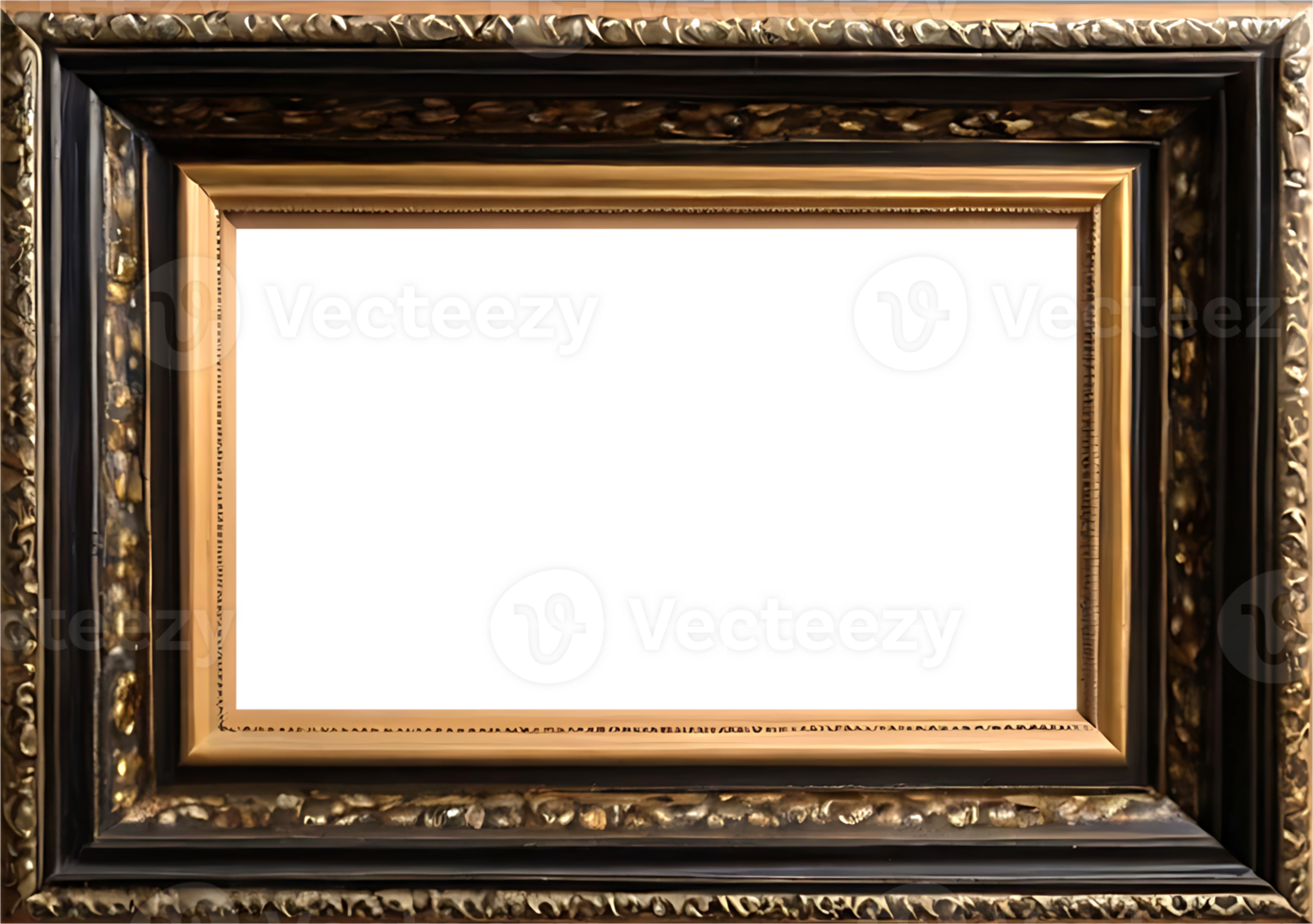 AI generated an empty frame with a gold frame png