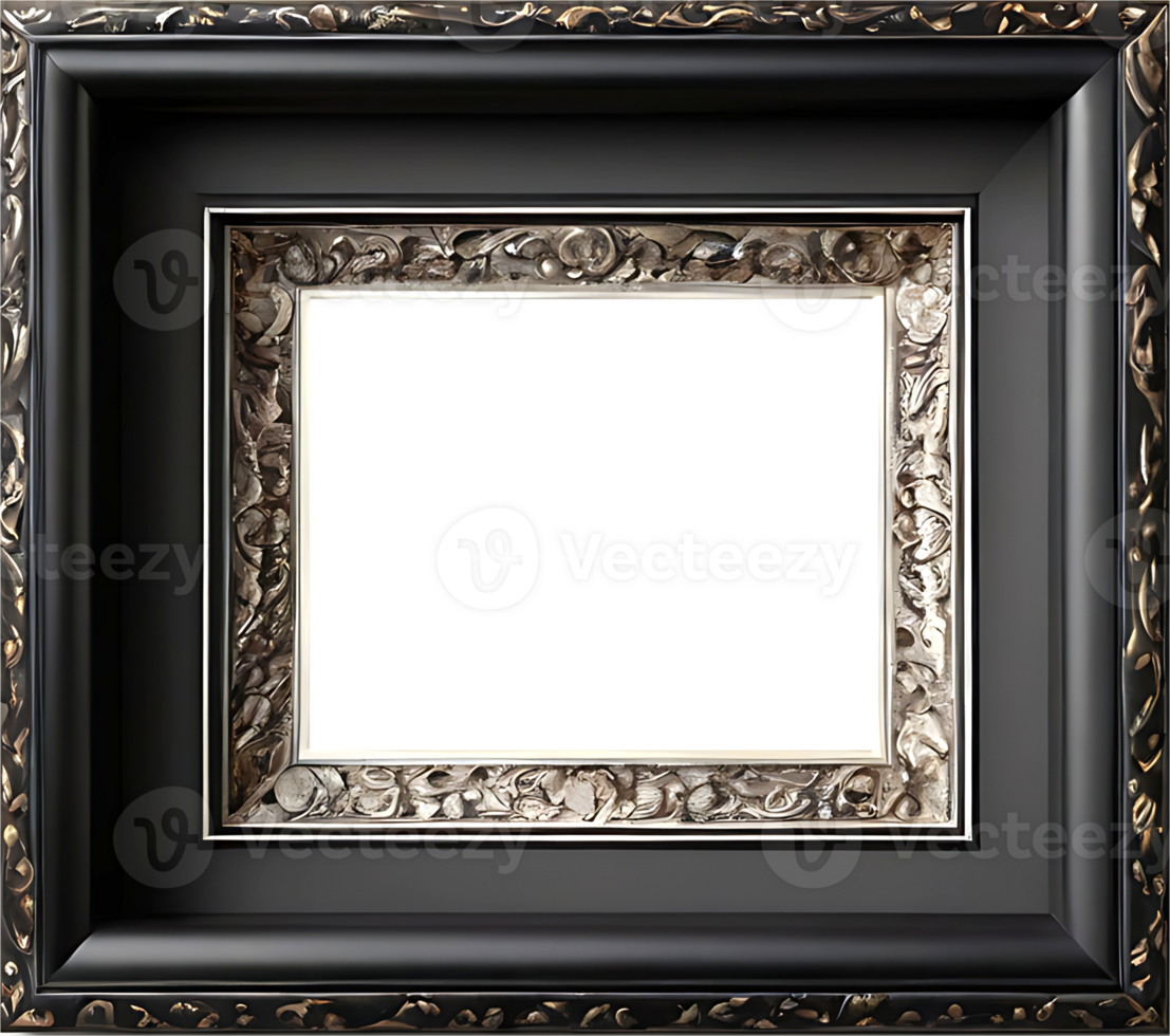 AI generated an empty frame with a black background png