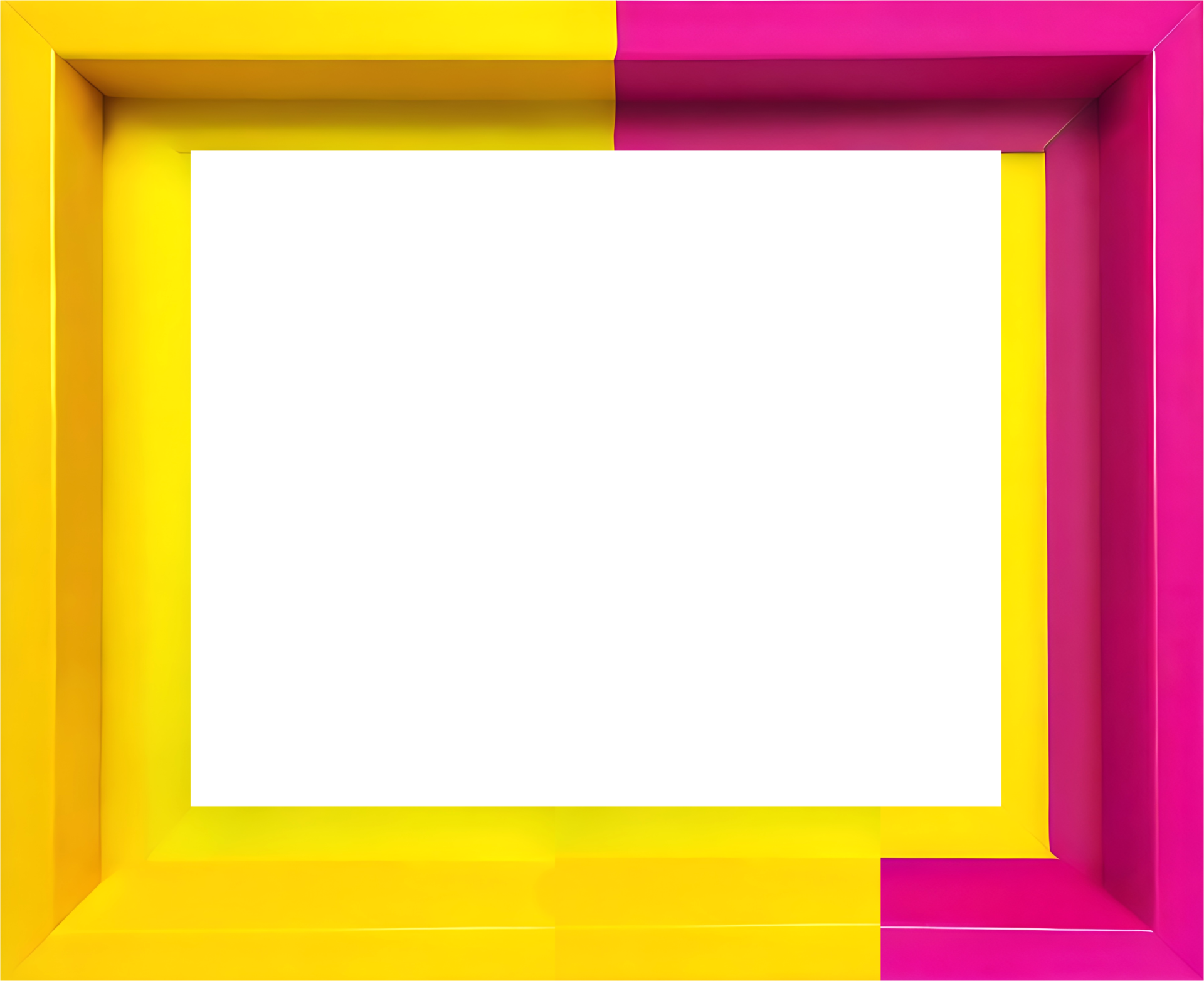 AI generated a yellow and pink square frame with a transparent ...