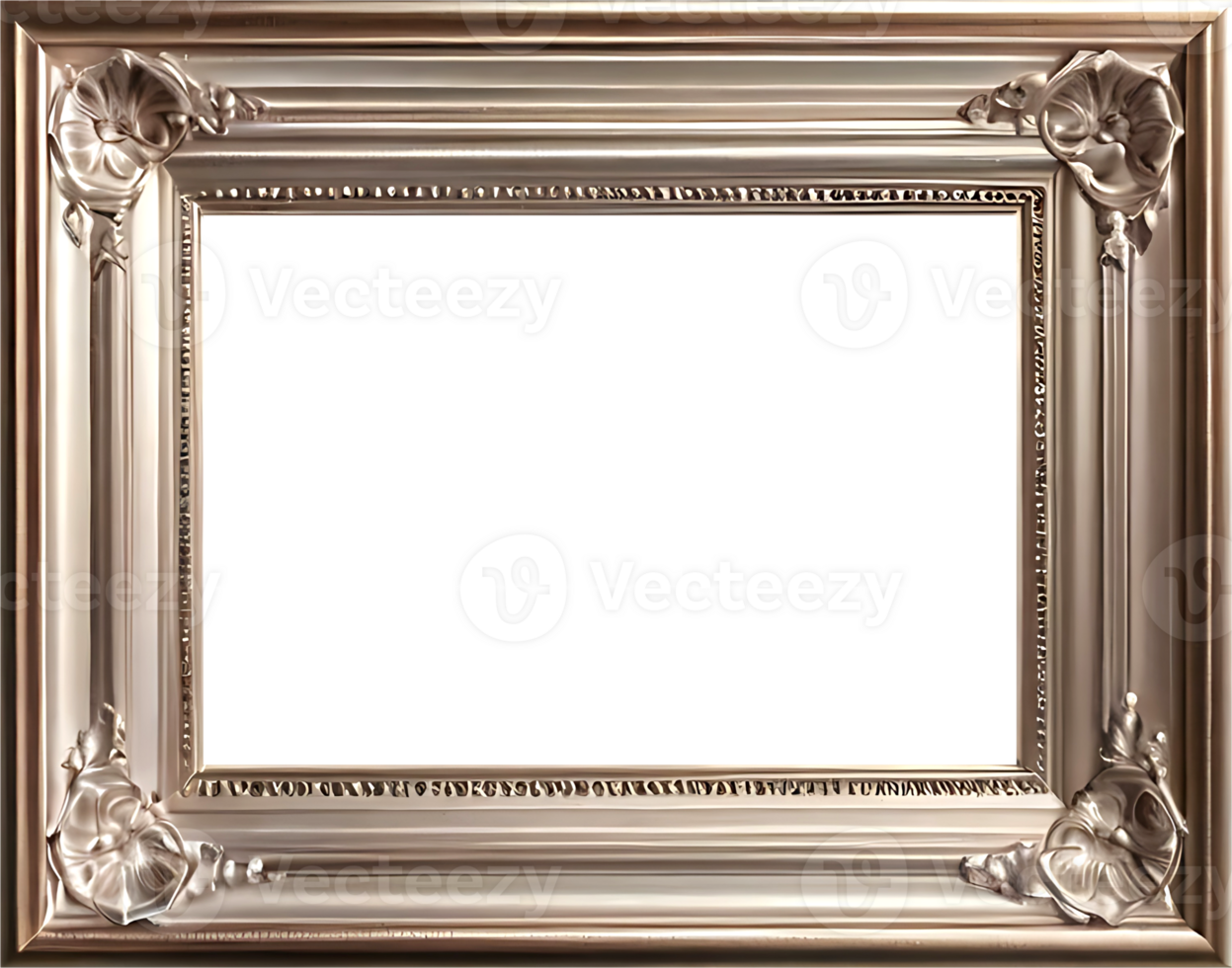 AI generated an empty frame with a white background png