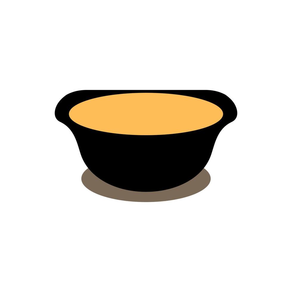 A bowl of soup. Food vector