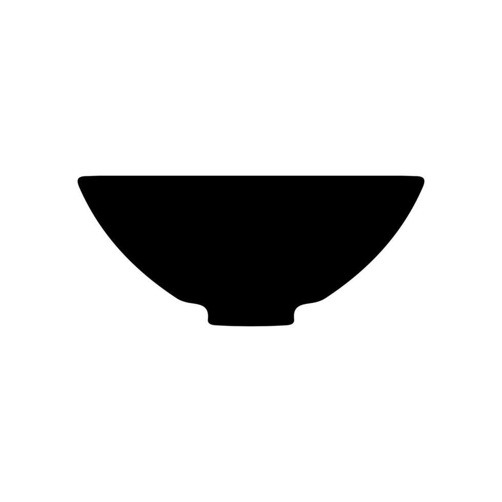 Simple bowl icon. Tableware flat design vector
