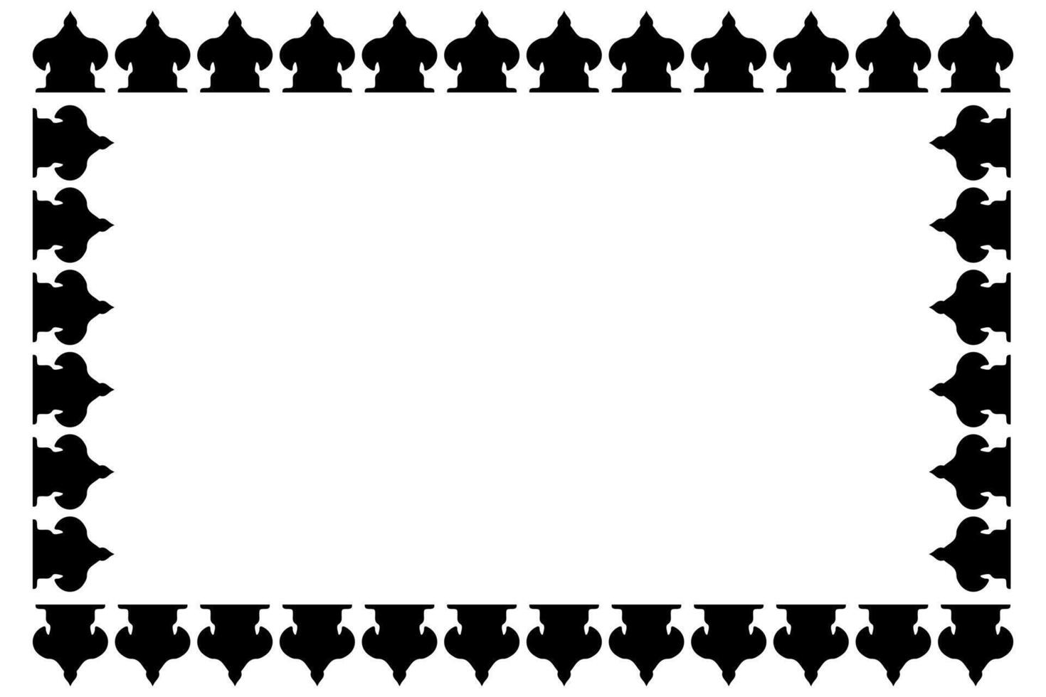 Decorative abstract ornament border design vector