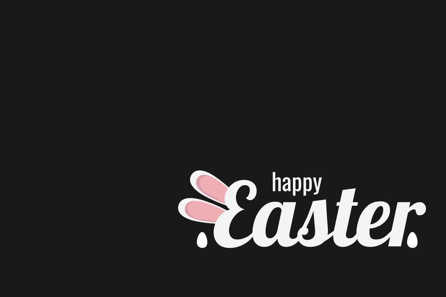 Happy Easter holiday card with easter rabbit and eggs vector