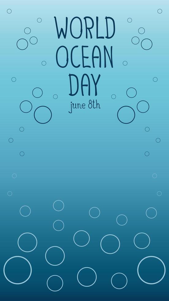 Save World oceans day underwater banner vector