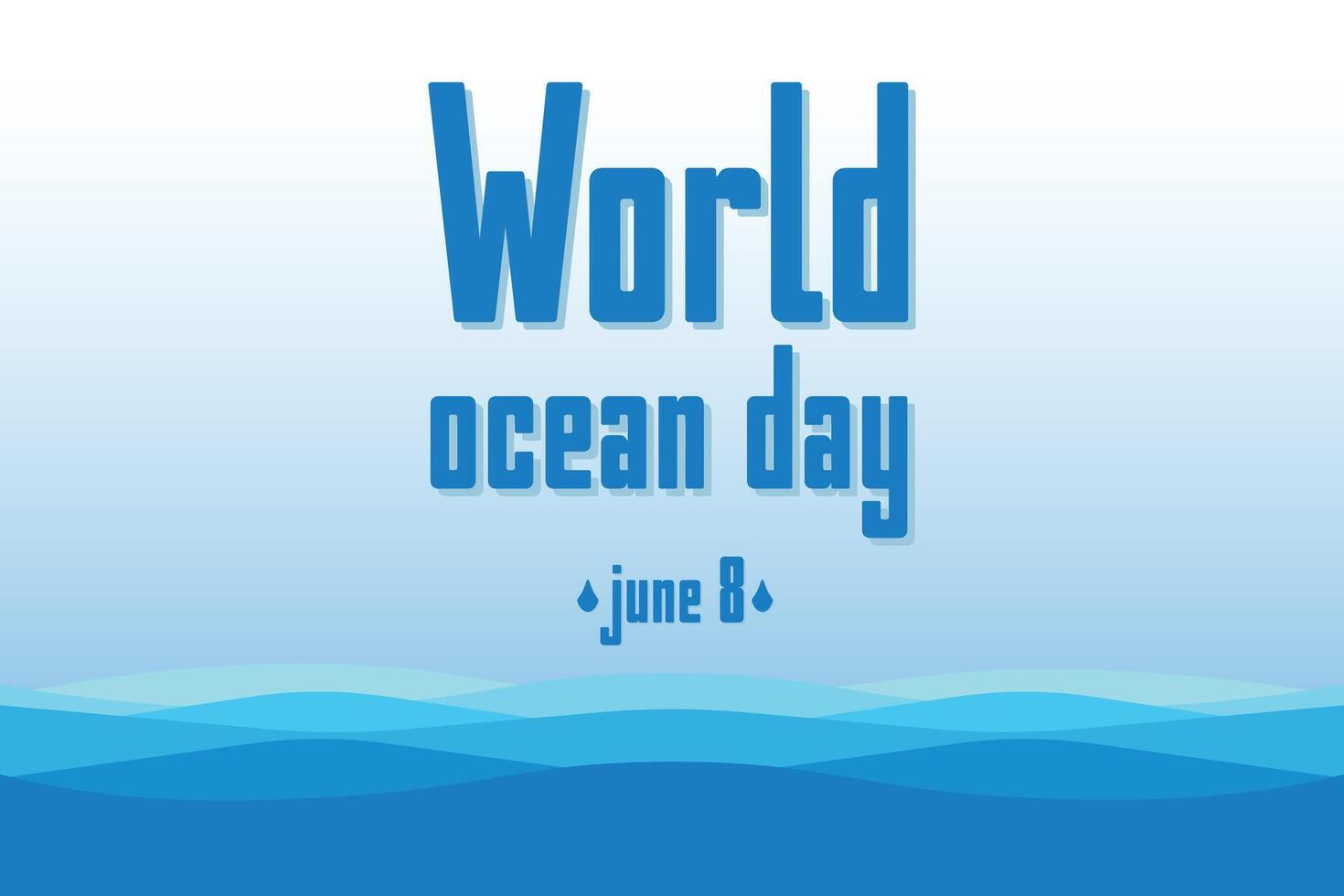 Save World oceans day underwater banner vector