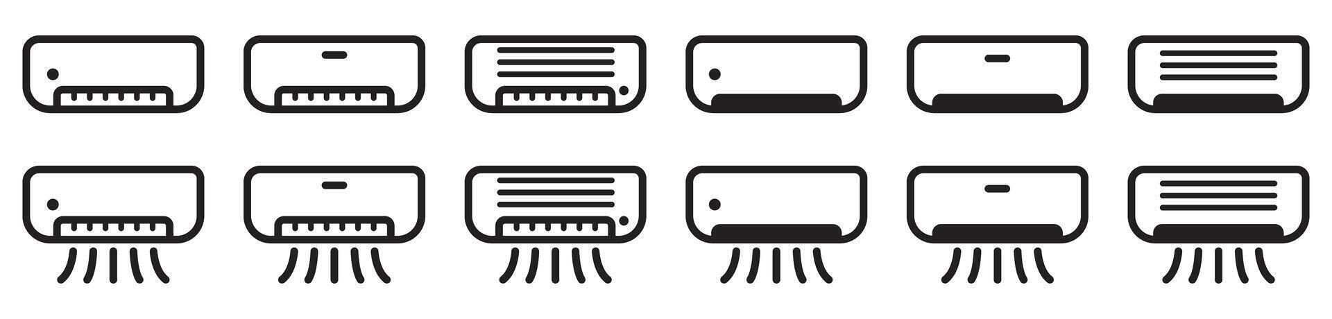 air conditioner icon, ac symbol, cool ventilation vector