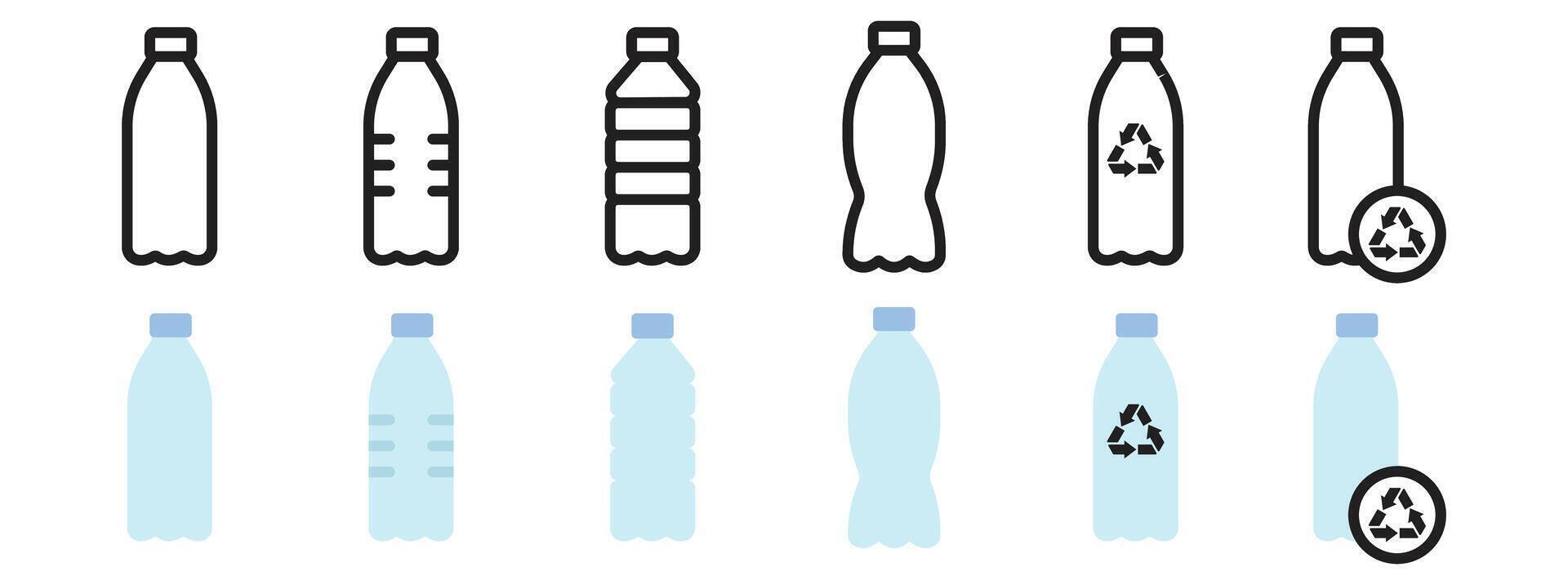 Plastic bottle recycle able, plastic waste, water bottle drink, biodegradable trash garbage vector