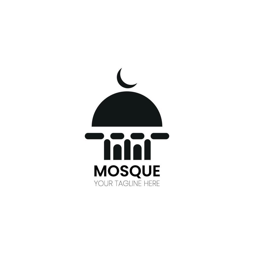 vector islámico mezquita logos diseño