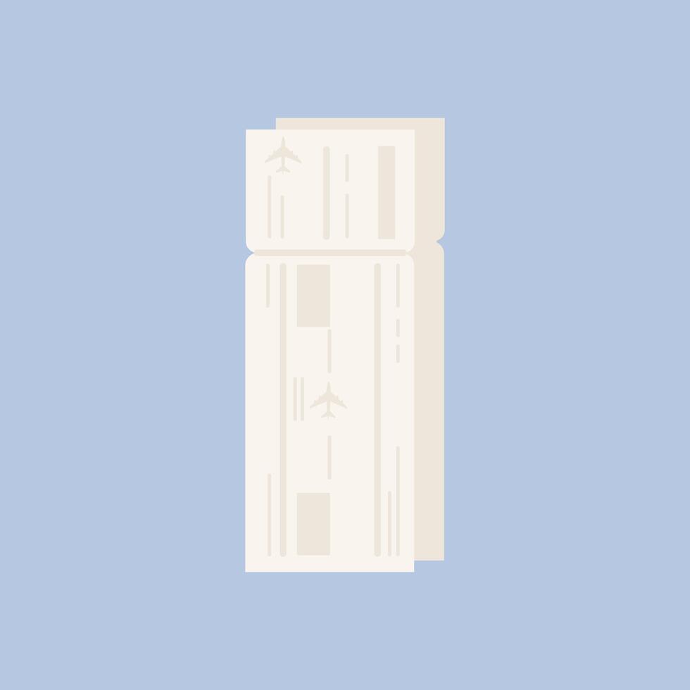 Vector illustration of airplane tickets isolated on a blue background