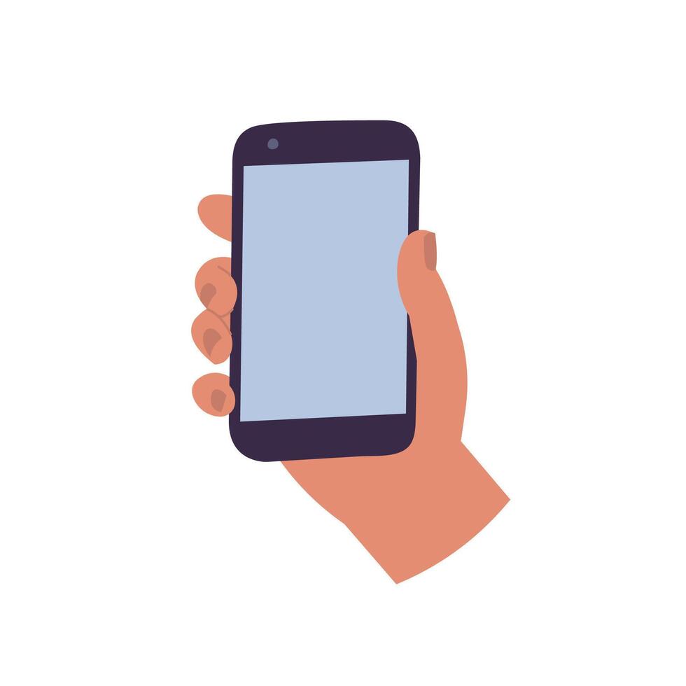 Vector illustrationset human hands holding smart phone isolates on a white background