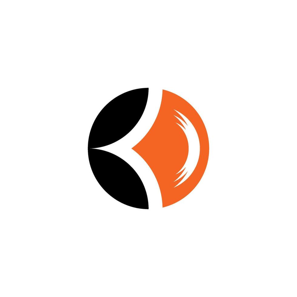 Logo Black Orange Letter BO initial vector