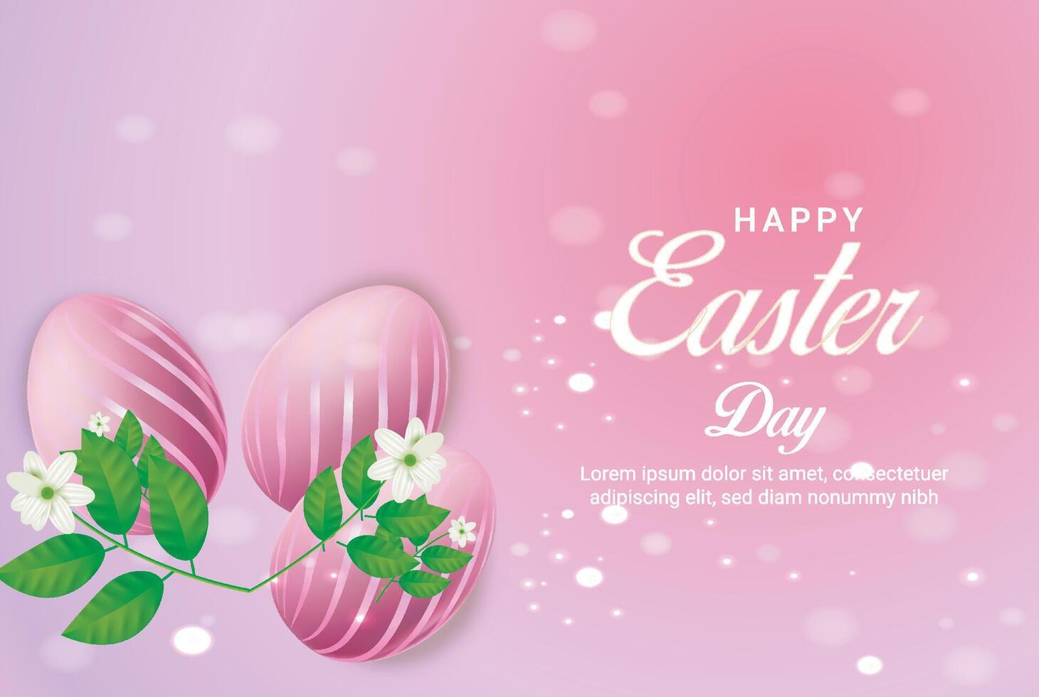Happy easter day event easter egg christian festival illustration template vector