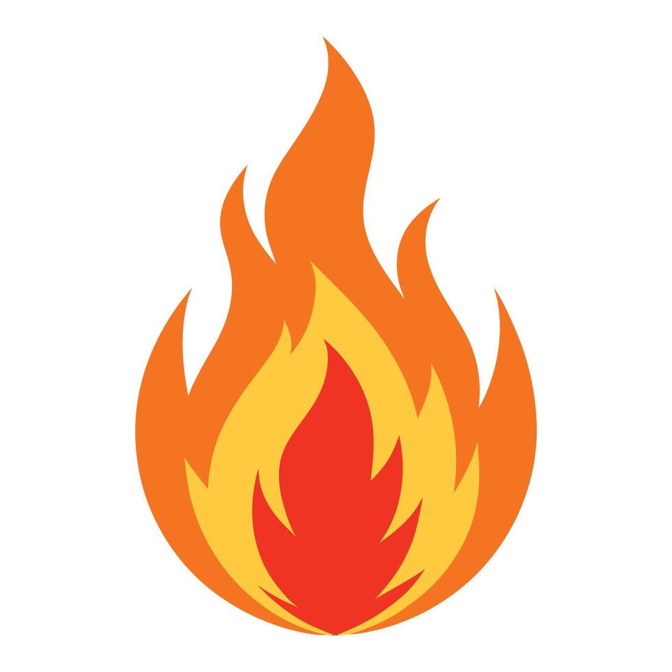 fire flames vector. Fire flame icon sign isolated on a white background. vector