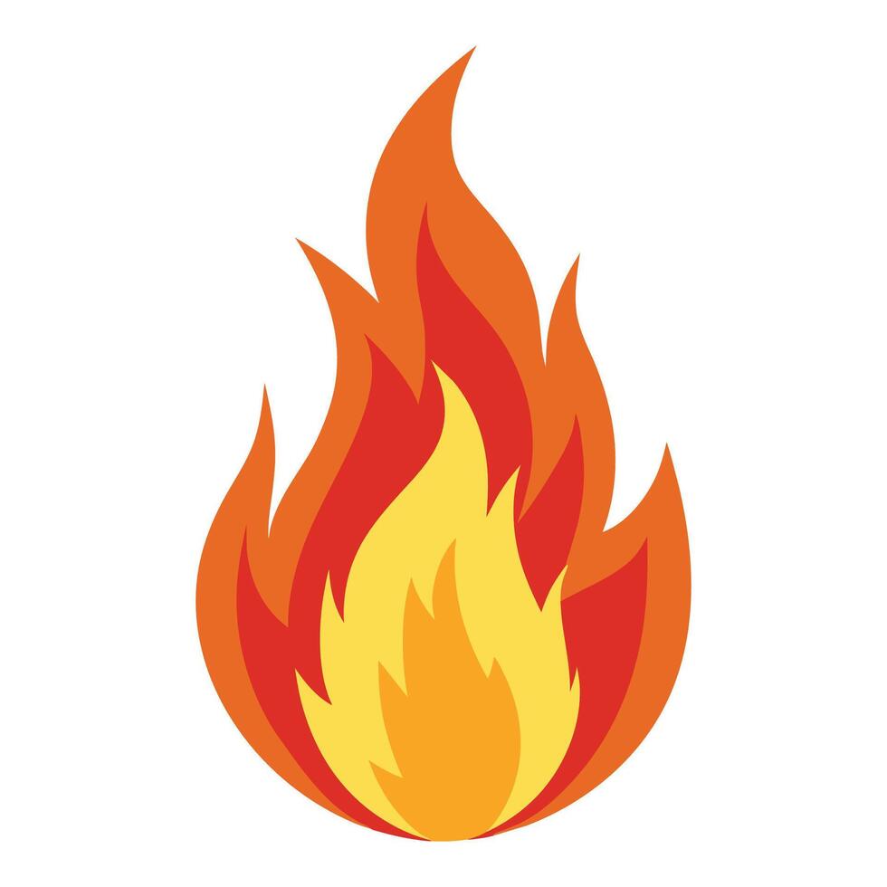 fire flames vector. Fire flame icon sign isolated on a white background. vector