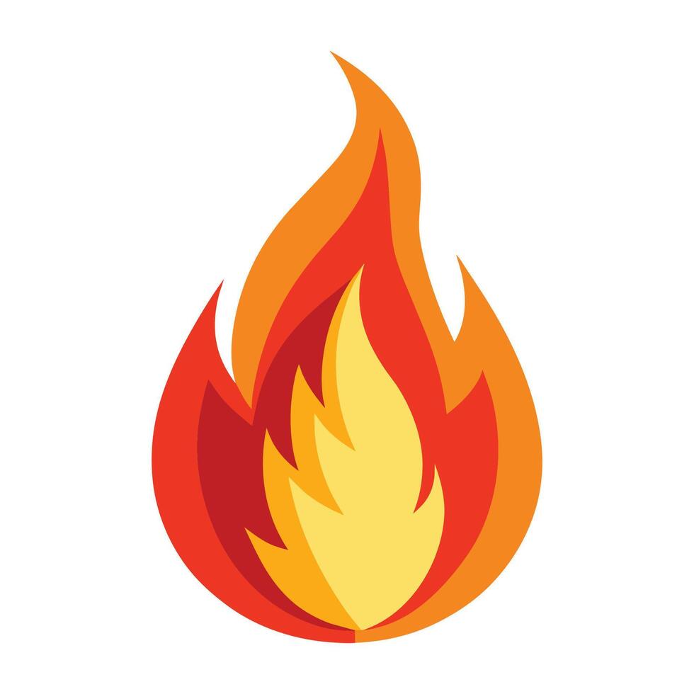 fire flames vector. Fire flame icon sign isolated on a white background. vector