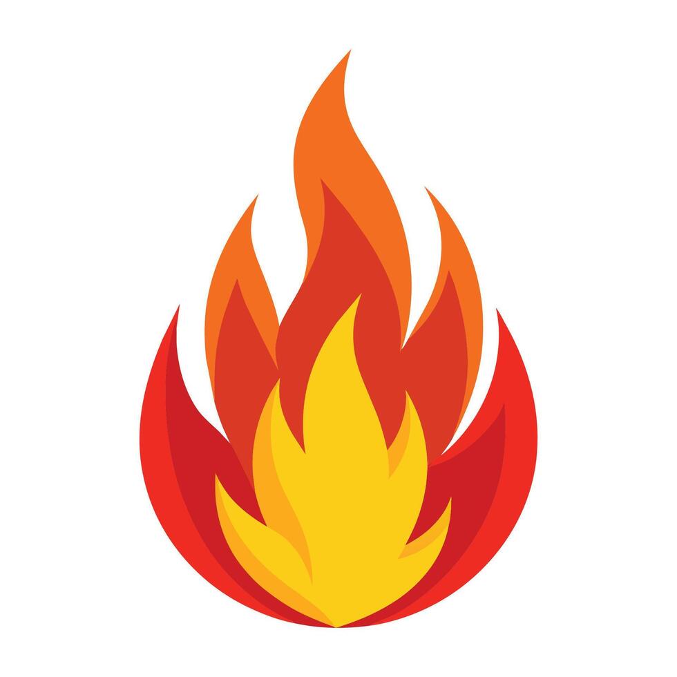 fire flames vector. Fire flame icon sign isolated on a white background. vector