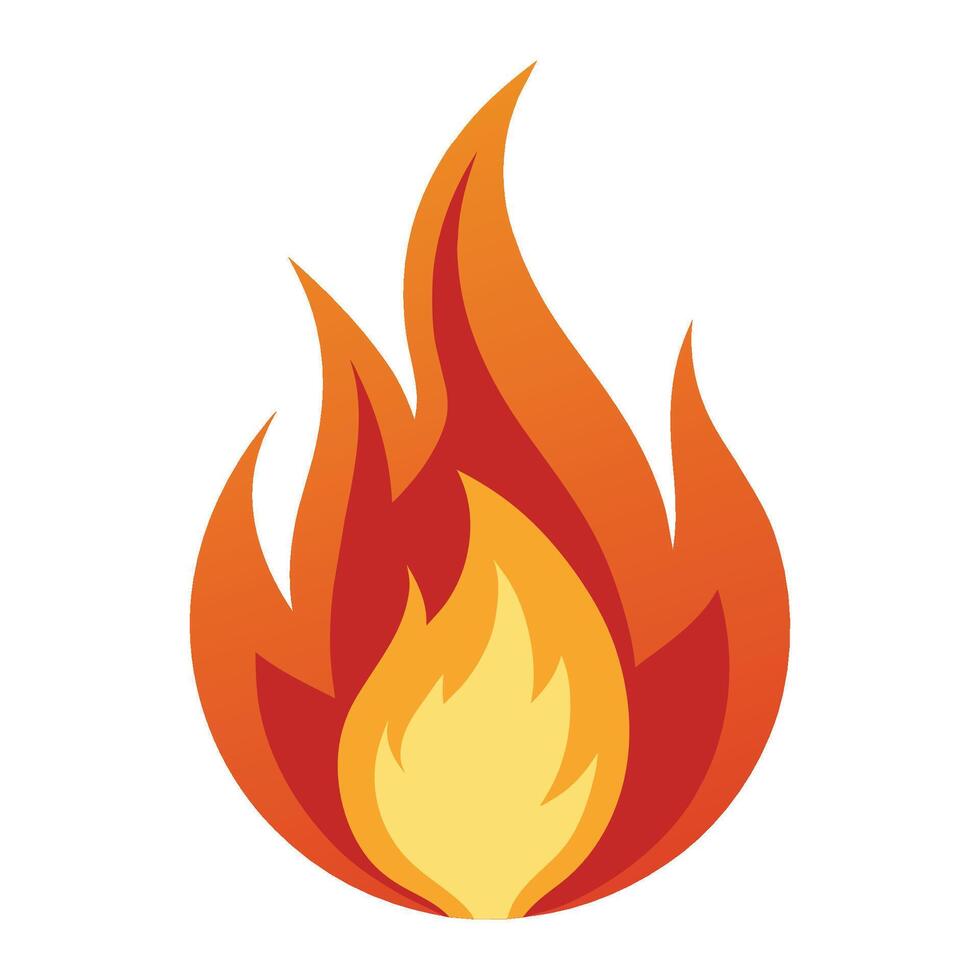 fire flames vector. Fire flame icon sign isolated on a white background. vector