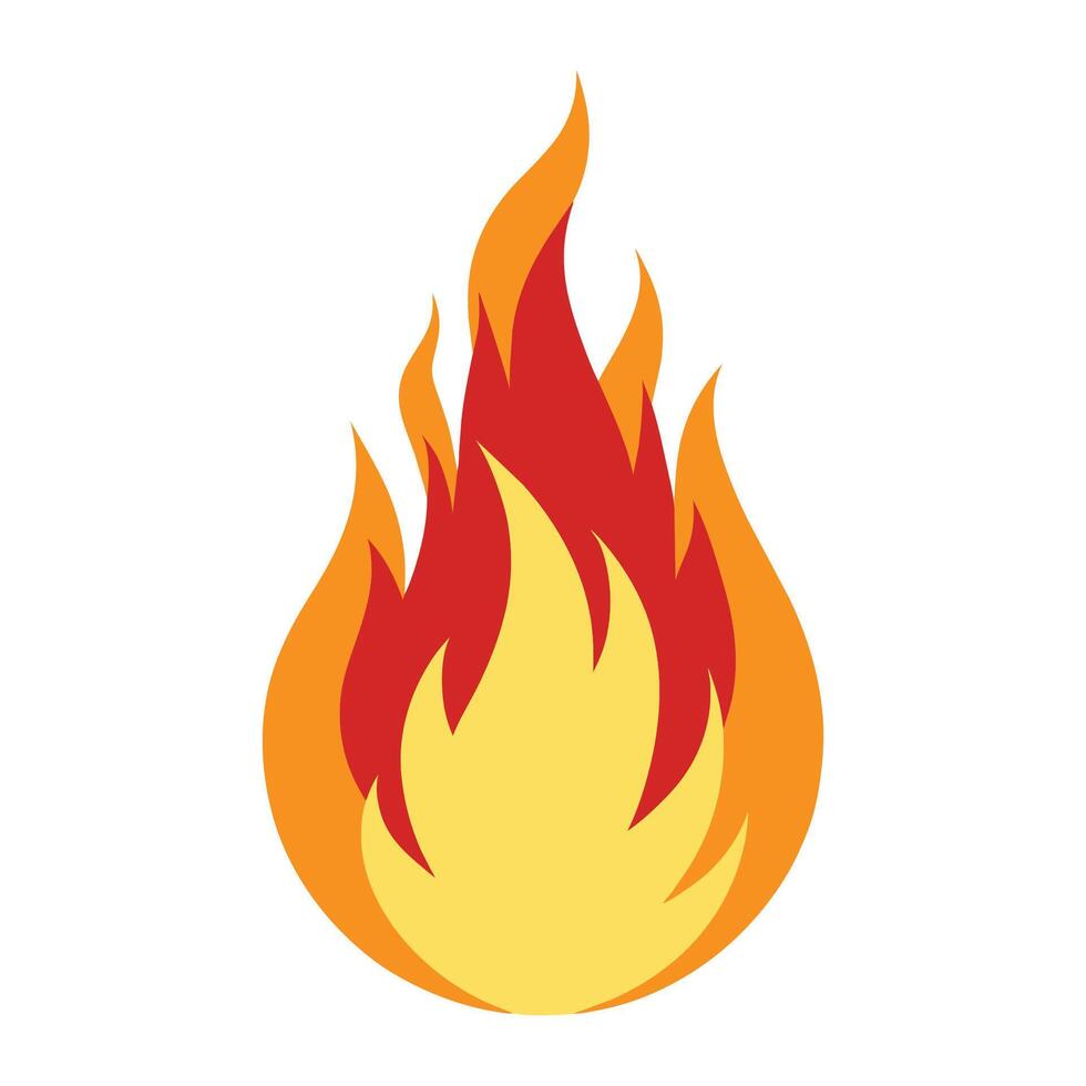 fire flames vector. Fire flame icon sign isolated on a white background. vector