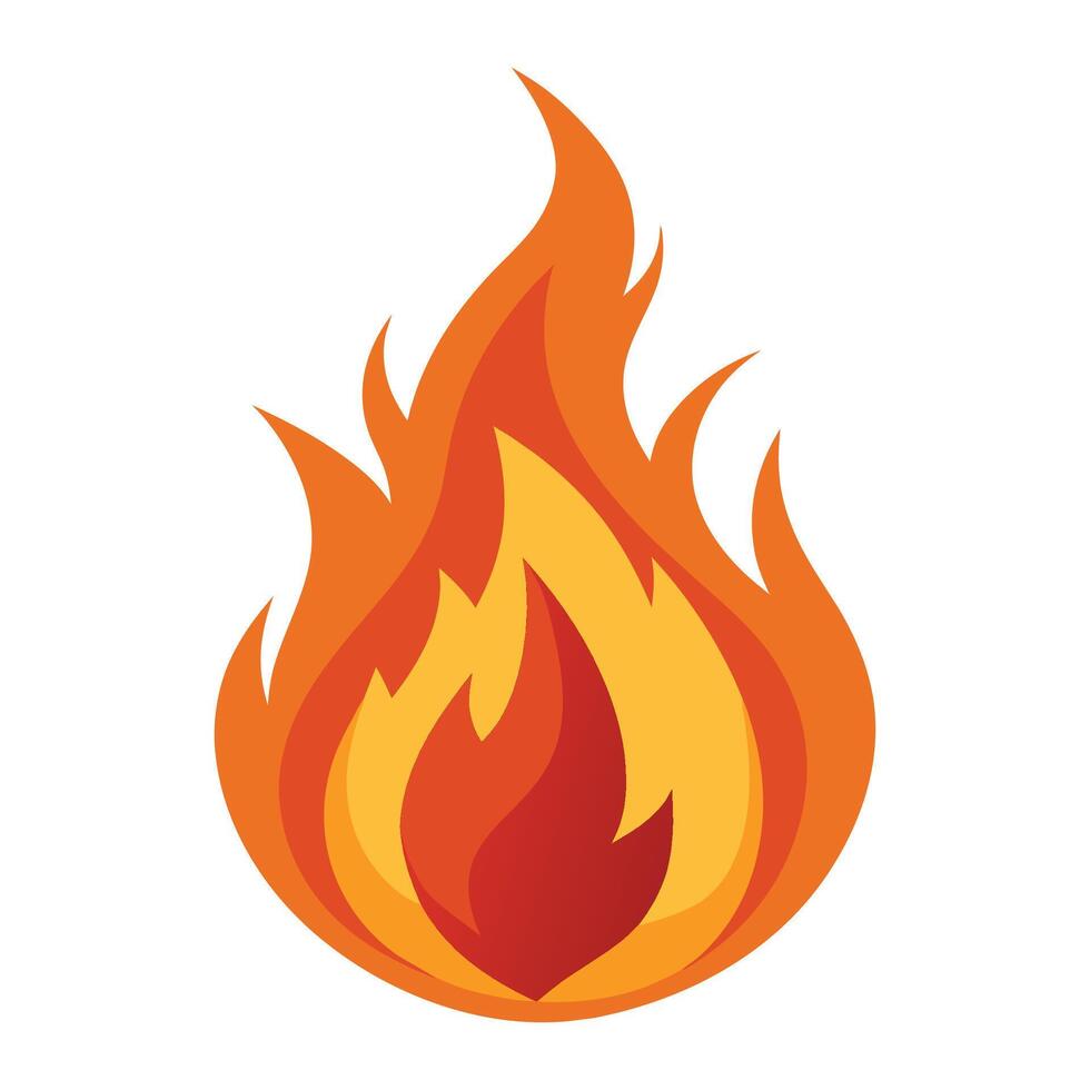 fire flames vector. Fire flame icon sign isolated on a white background. vector