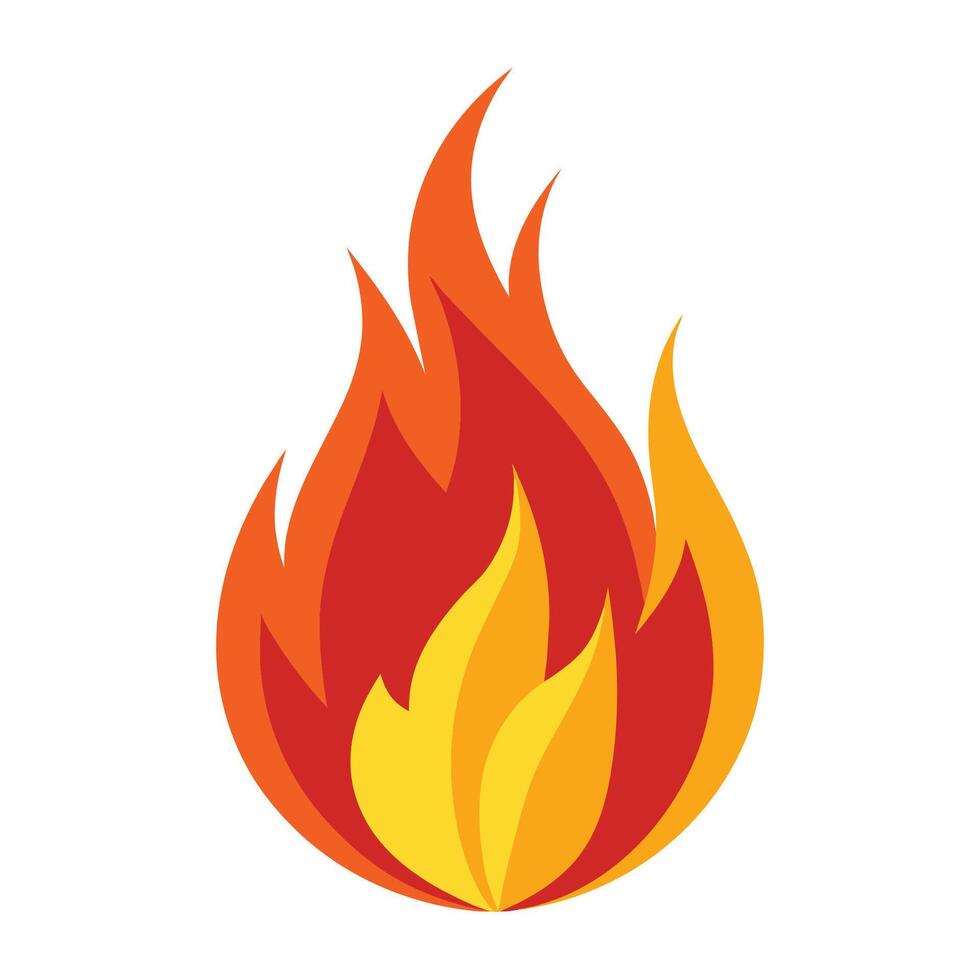 fire flames vector. Fire flame icon sign isolated on a white background. vector