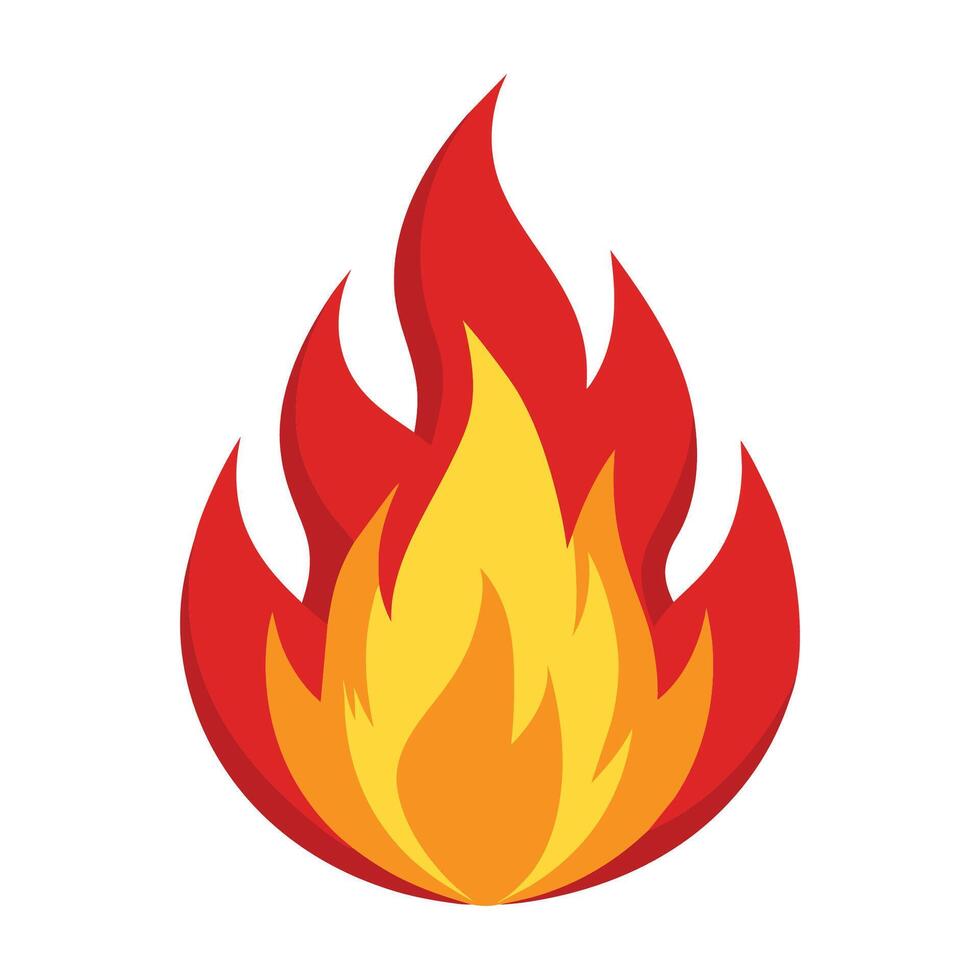 fire flames vector. Fire flame icon sign isolated on a white background. vector