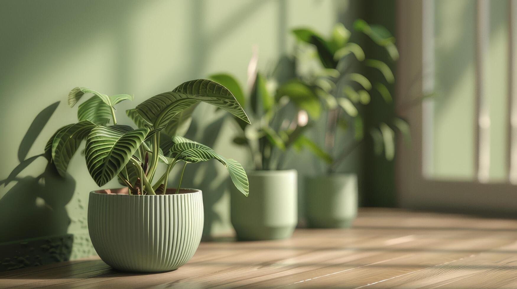 ai generado plantas en ollas añadir verdor y natural encanto a el área. foto