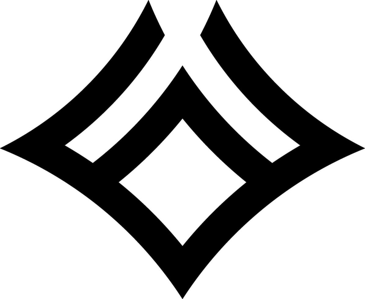 Decorative symmetrical shape for logos vector