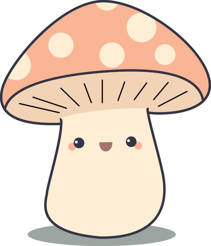 Illustration of a happy little mushroom vector