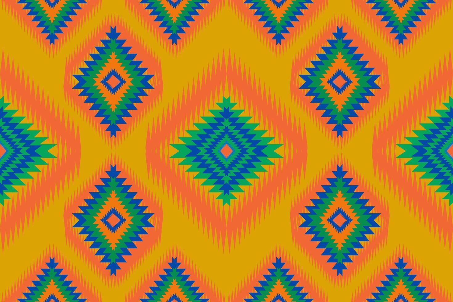 Southwestern Navajo patterns featuring triangles, zigzags, diamonds and stepped motifs  characteristic of traditional Southwestern Native American tribal for textiles and decor fashion and product vector